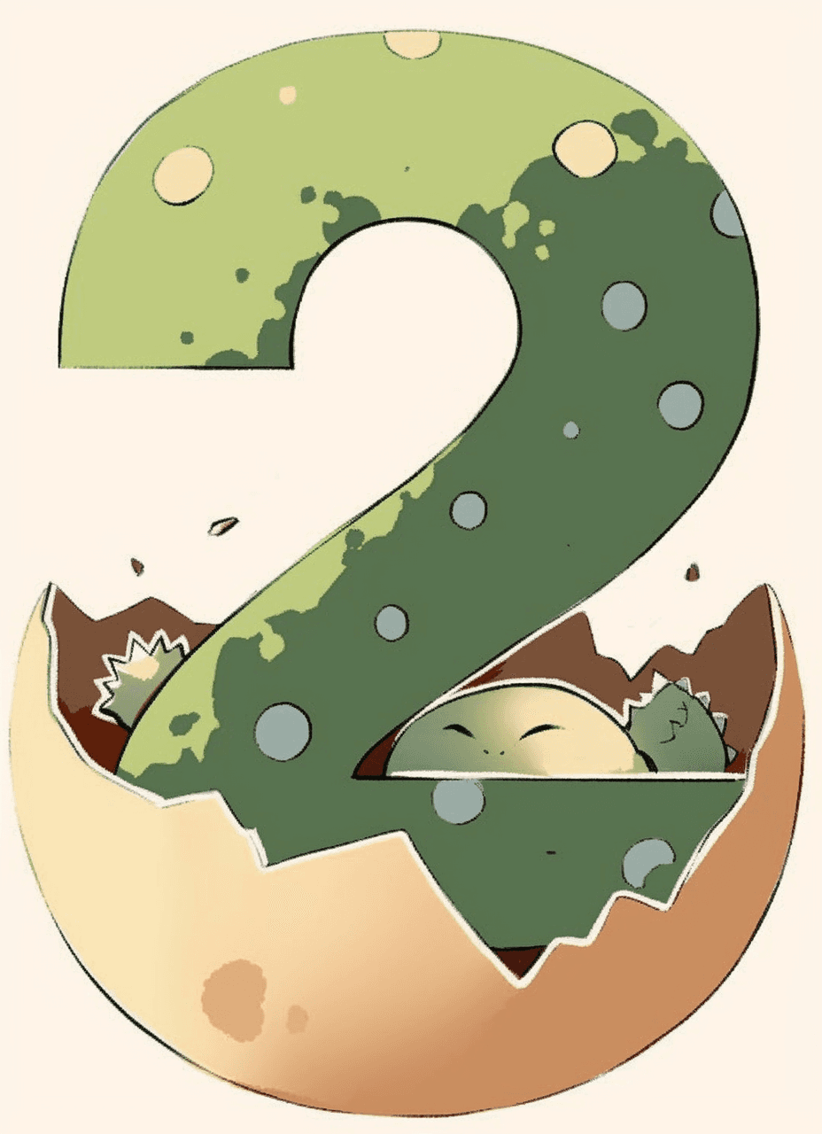 Cute Number 021 original repeating artwork