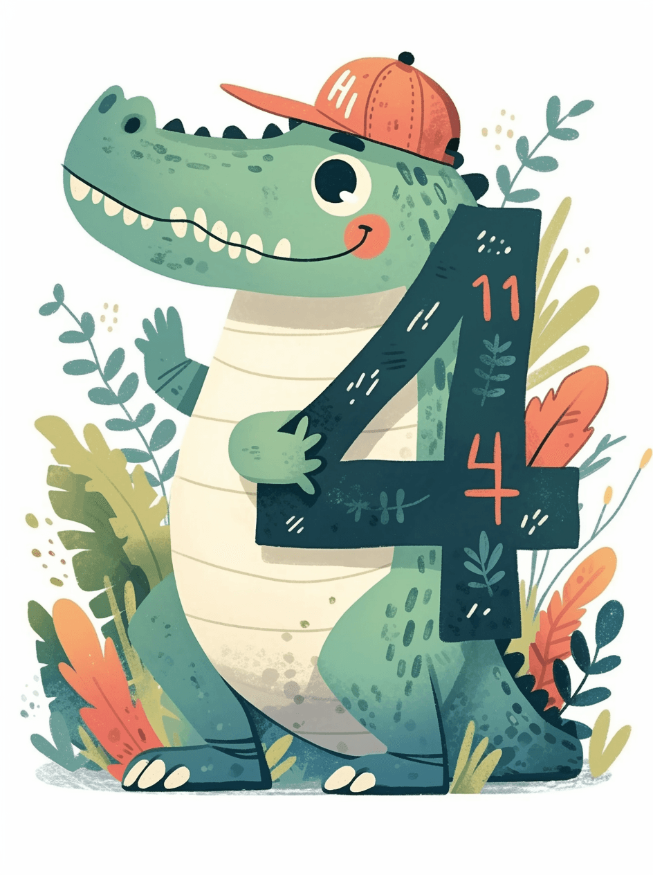 Animal Number Sunrise original repeating artwork