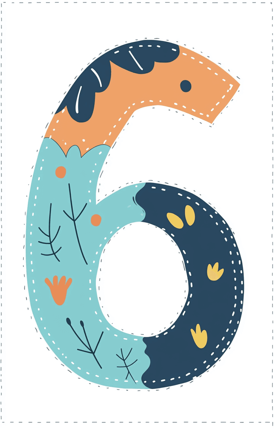 Number Gleam original repeating artwork