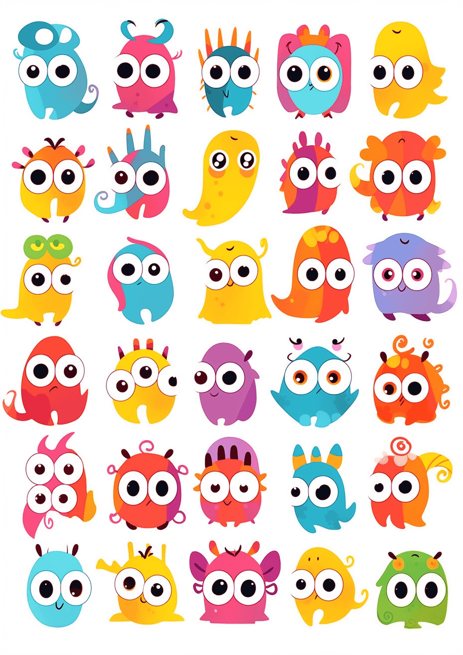 Monster Night original repeating artwork