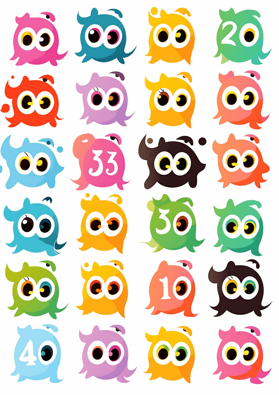 Monster Evening original repeating artwork