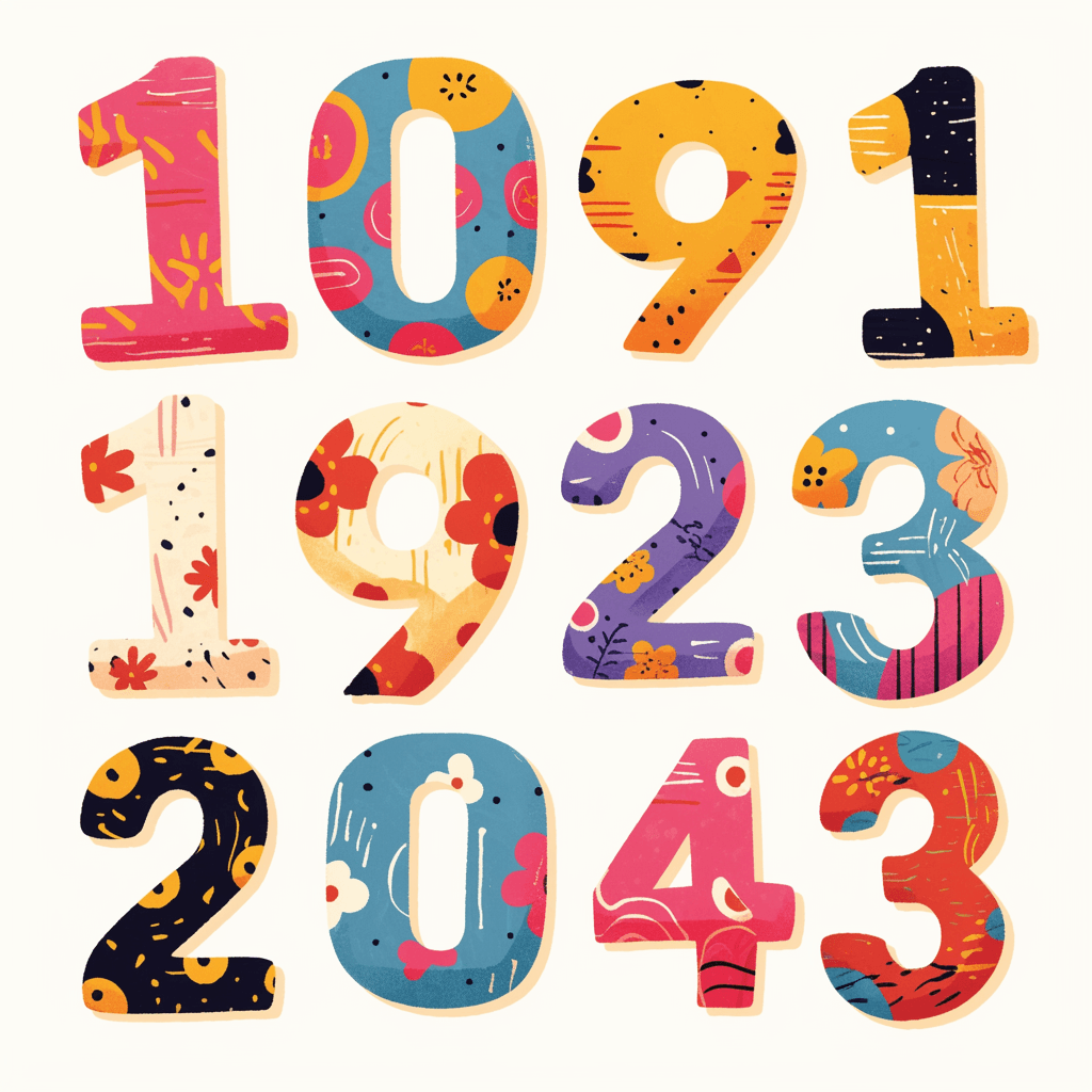 Number 040 original repeating artwork