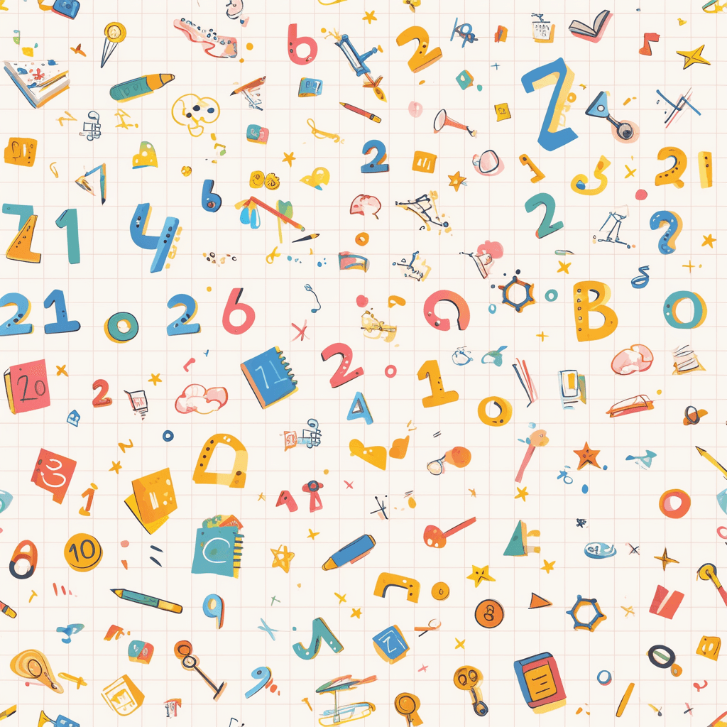 Number Ivory original repeating artwork
