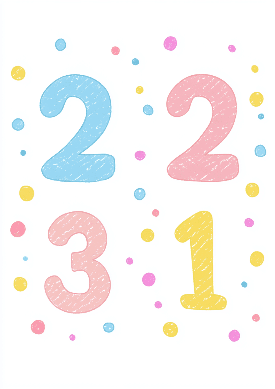 Number Flare original repeating artwork