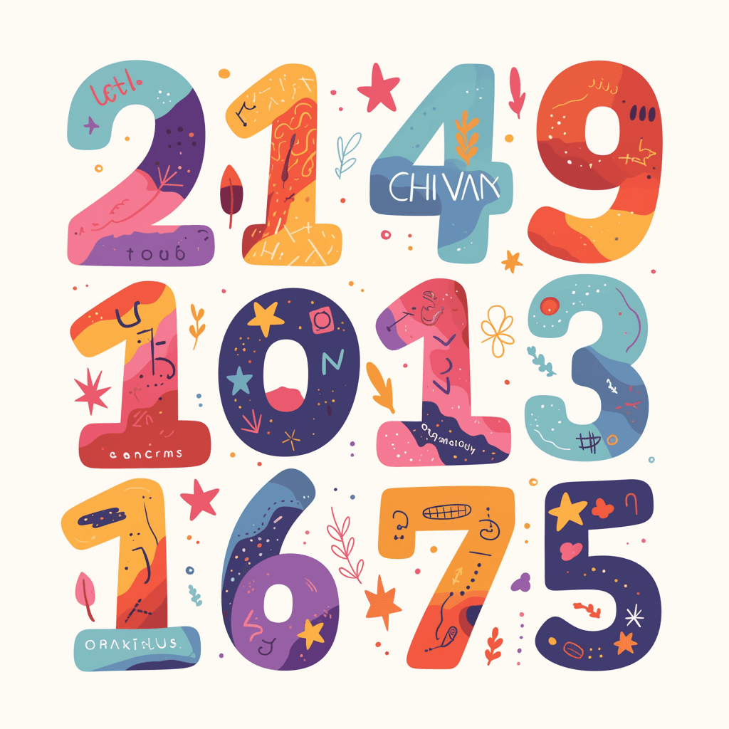 Number 140 original repeating artwork