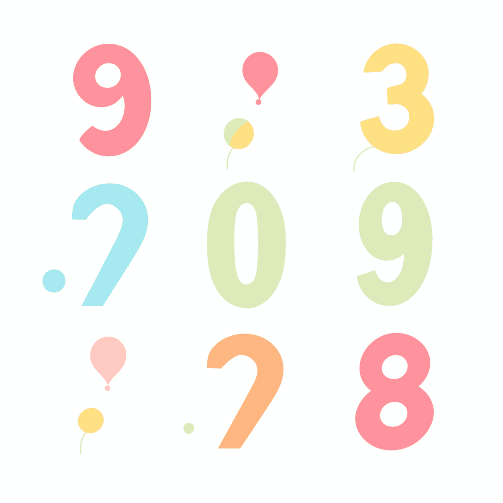 Number Amber original repeating artwork