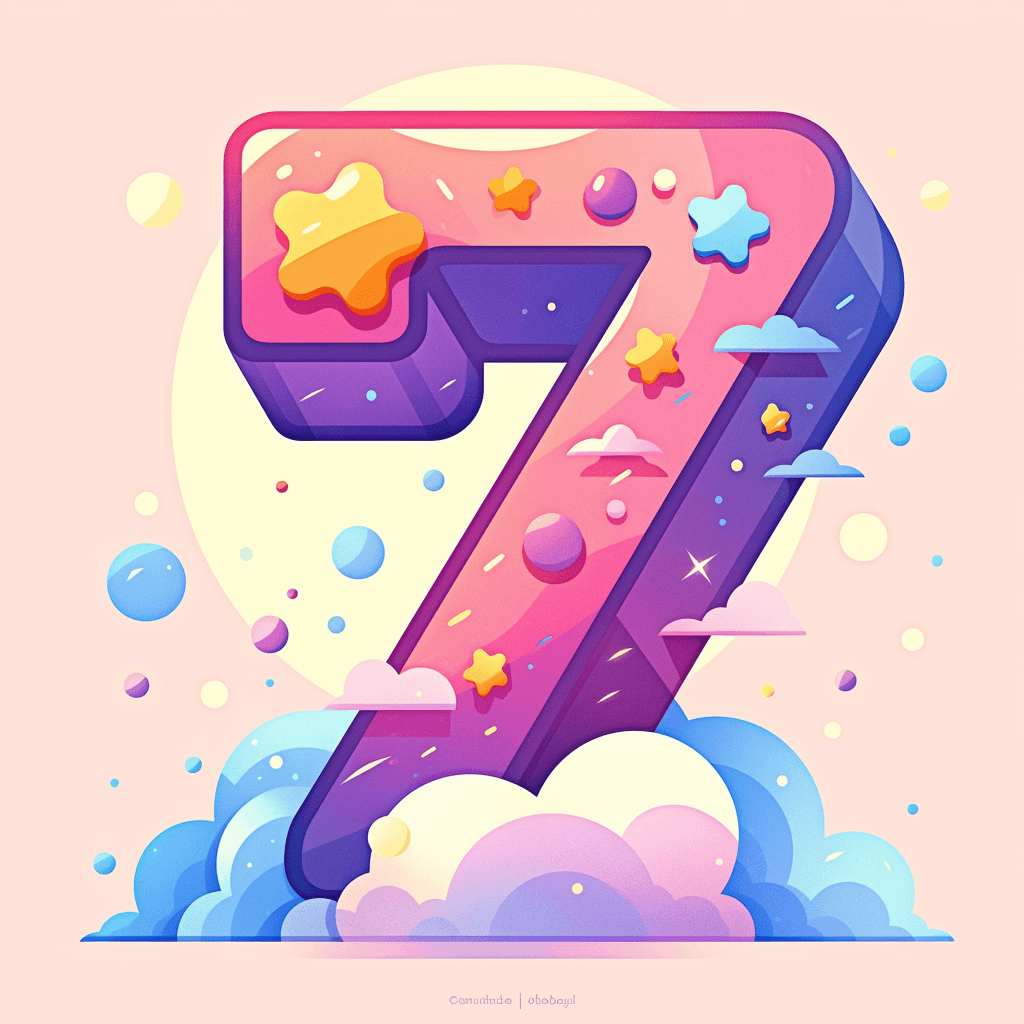 Cute Number 047 original repeating artwork