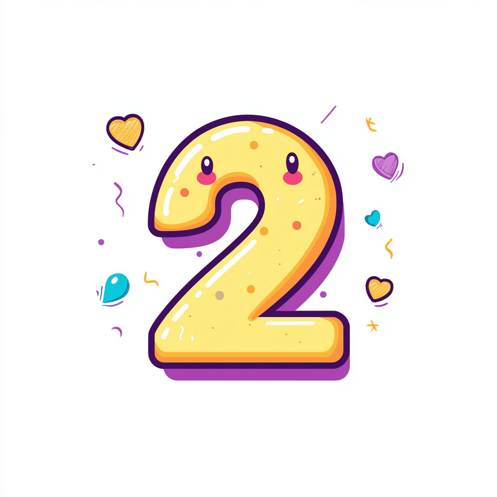 Cute Number 032 original repeating artwork