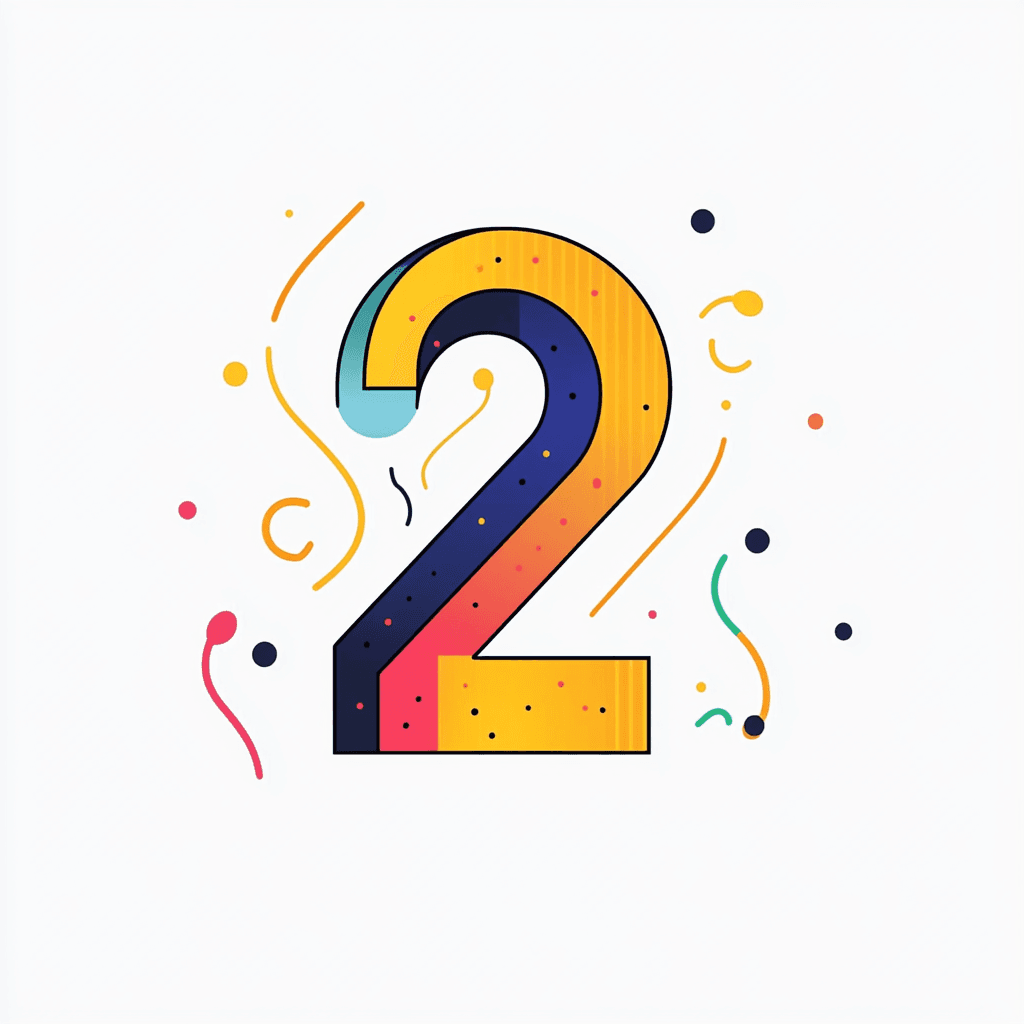 Cute Number Spark original repeating artwork