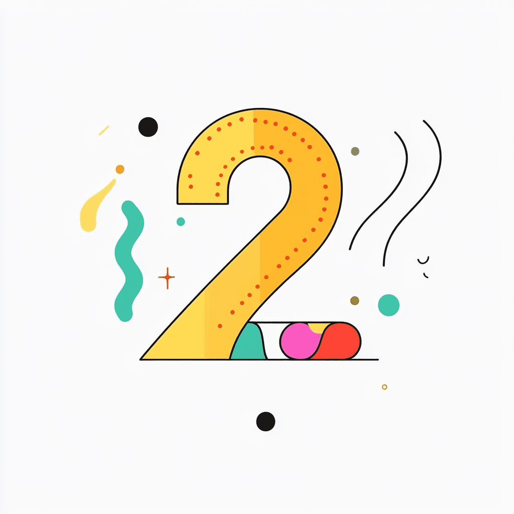 Cute Number Trail original repeating artwork