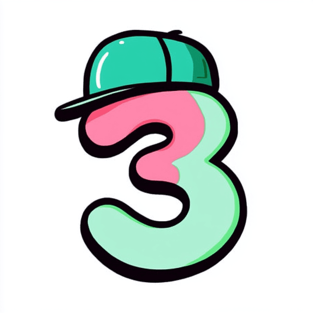 Cute Number Club original repeating artwork