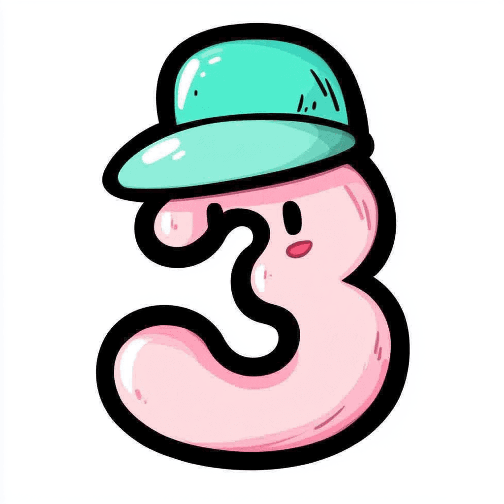 Cute Number Route original repeating artwork