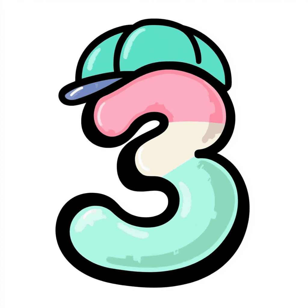 Cute Number Print original repeating artwork