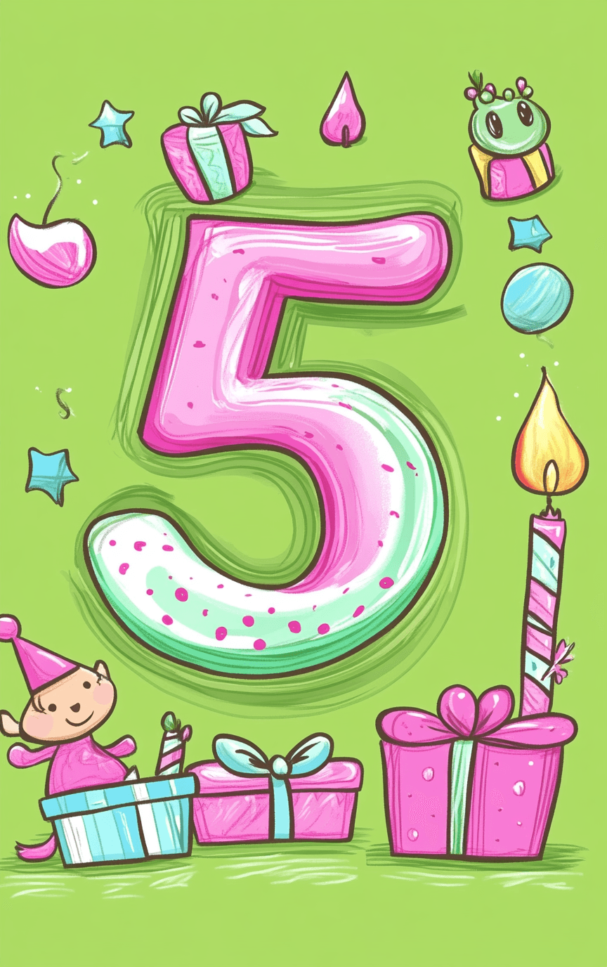 Cute Number Bop original repeating artwork