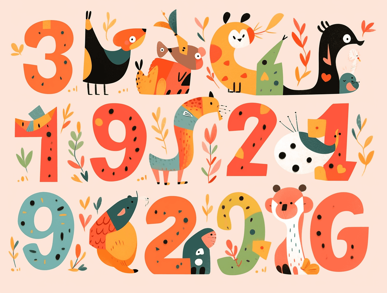 Animal Number 167 original repeating artwork