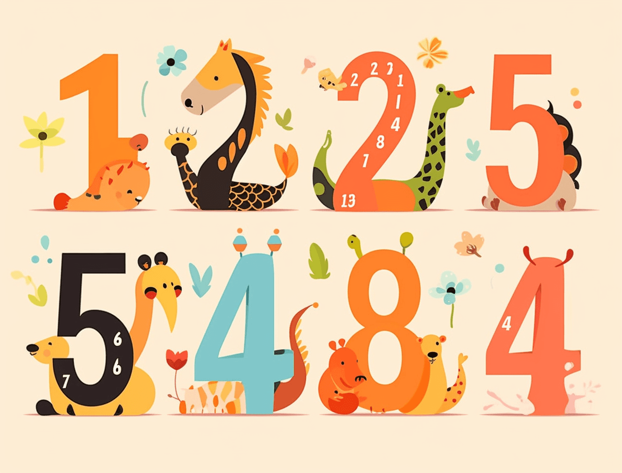 Animal Number 036 original repeating artwork