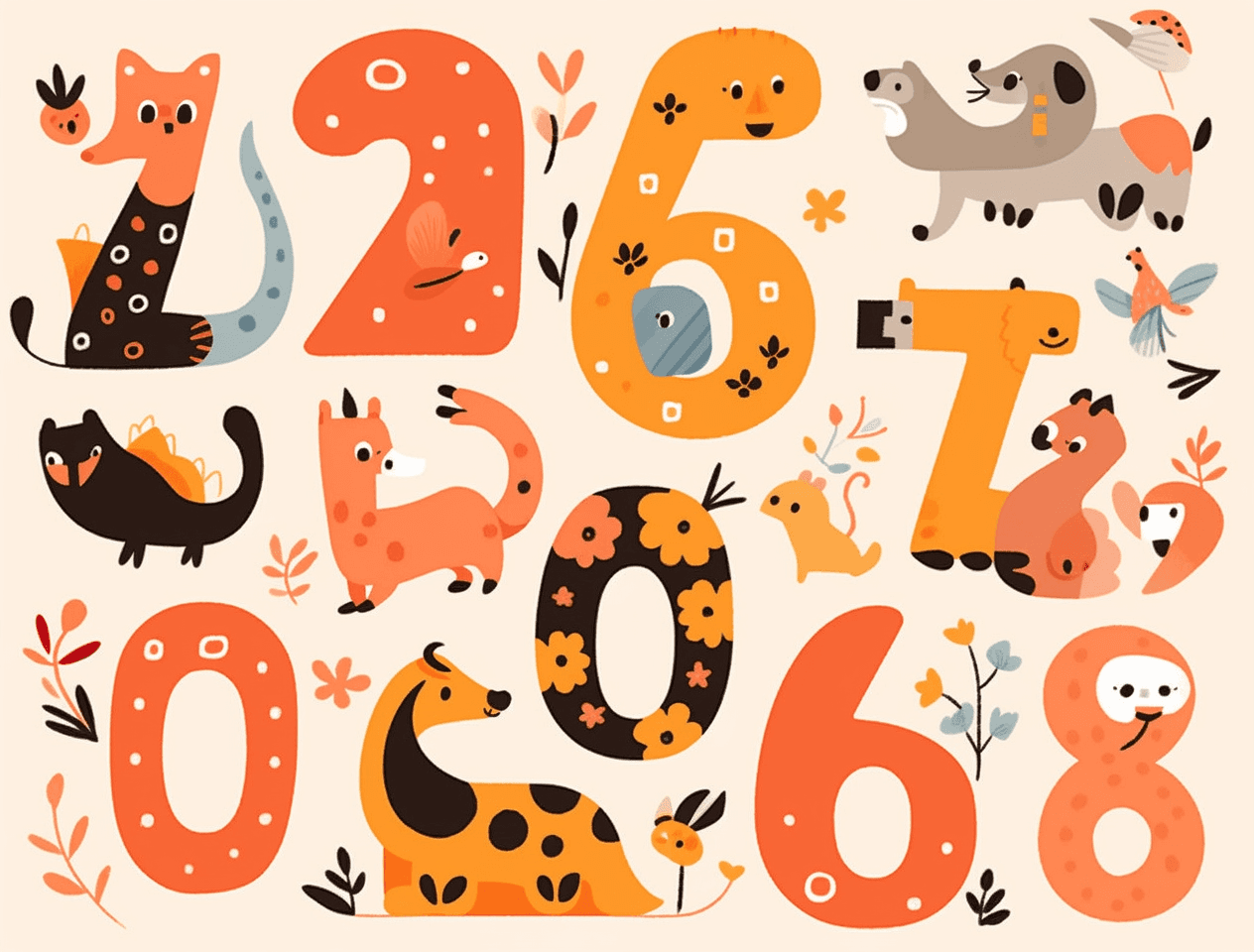 Animal Number 251 original repeating artwork
