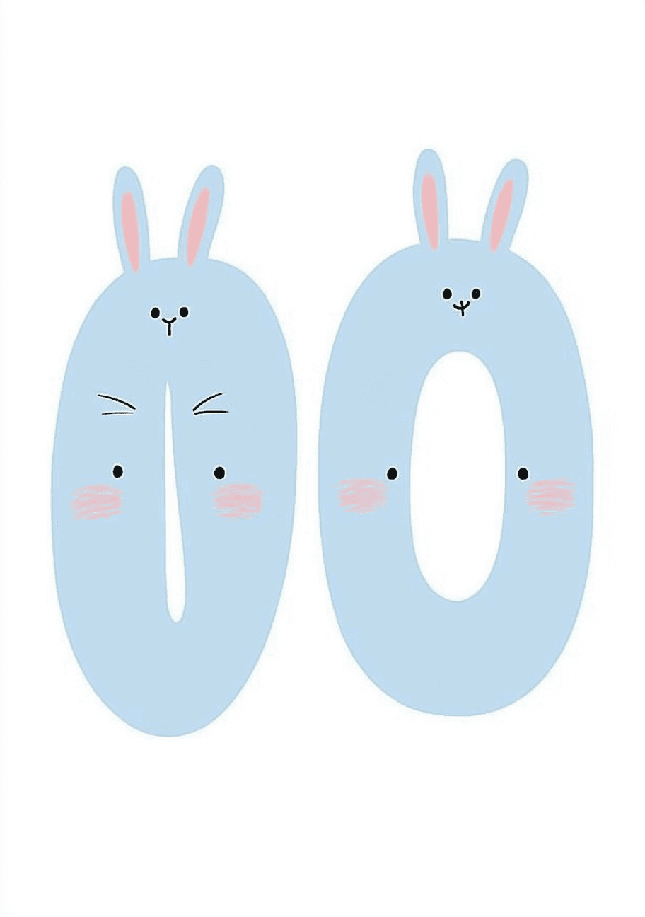 Animal Number Track original repeating artwork