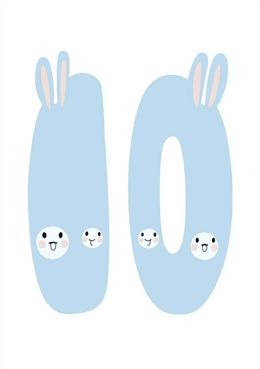 Animal Number Ride original repeating artwork