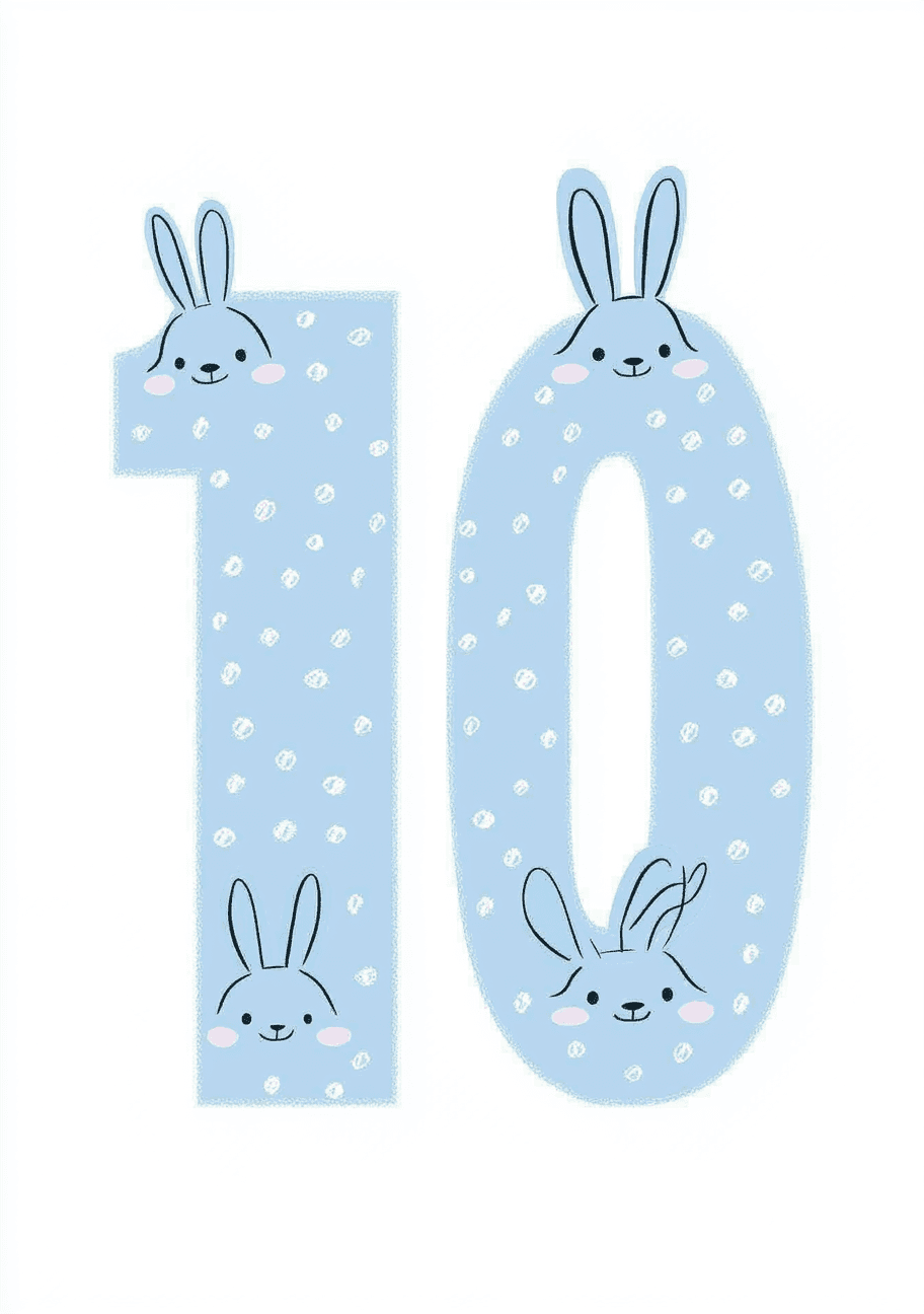 Animal Number Route original repeating artwork