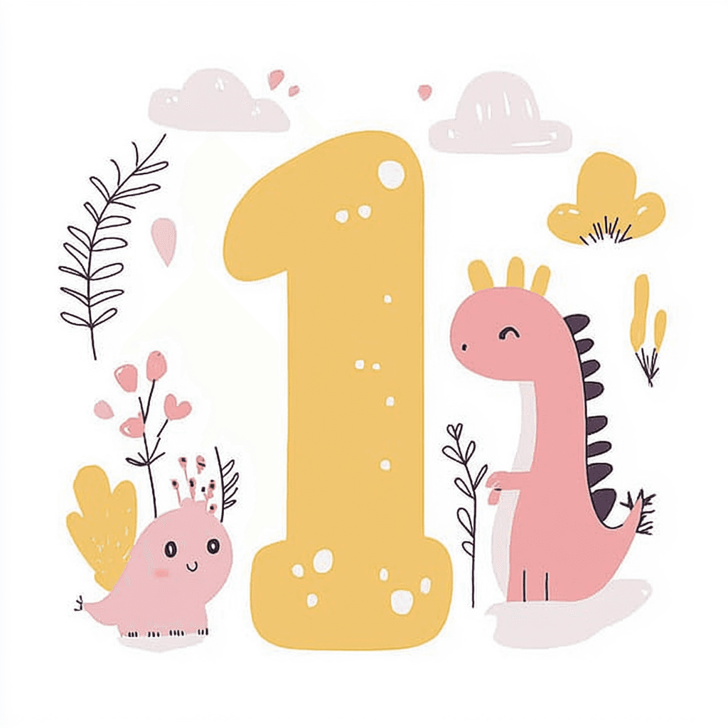 Animal Number Spin original repeating artwork