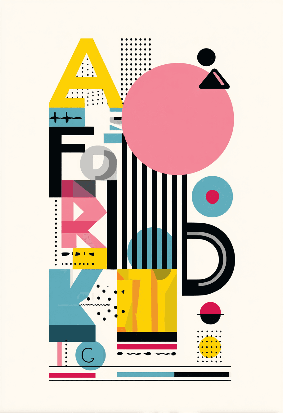 Letter Print original repeating artwork