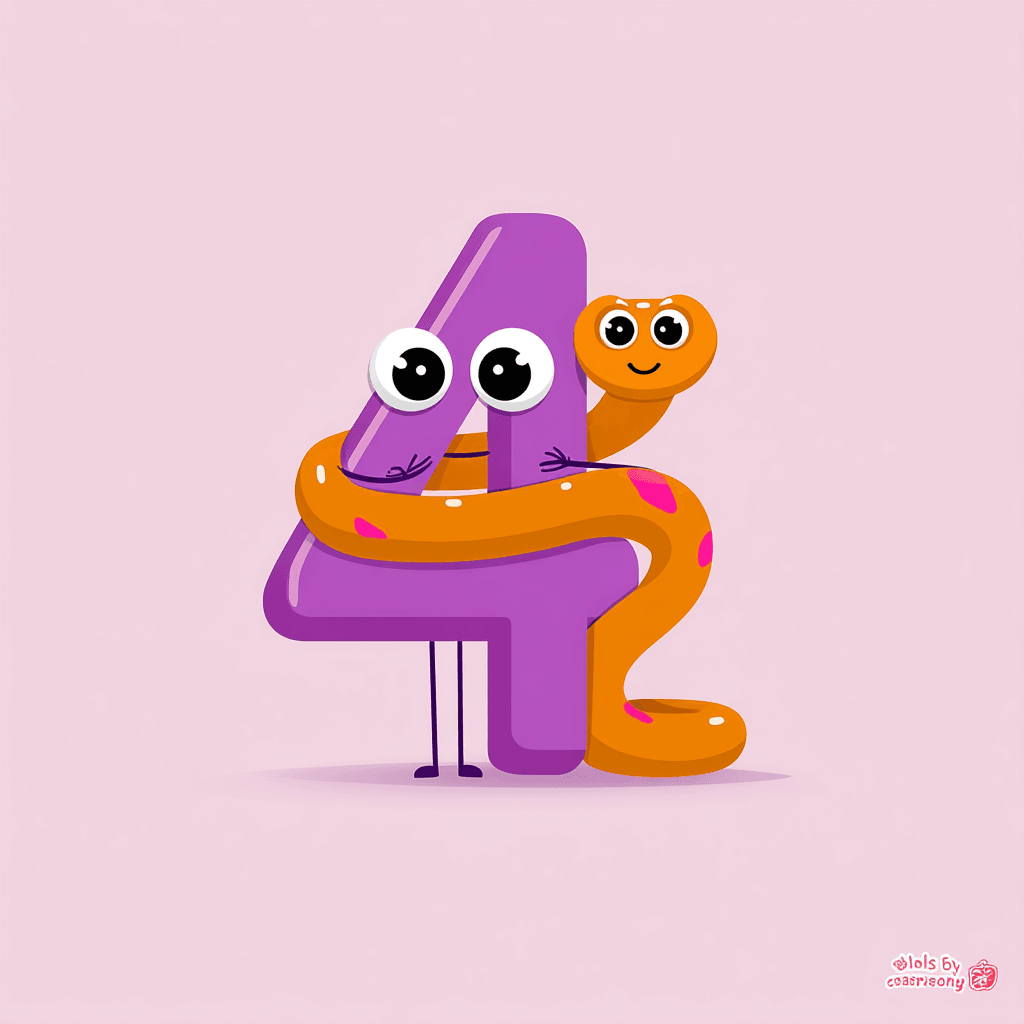 Animal Number Duo original repeating artwork