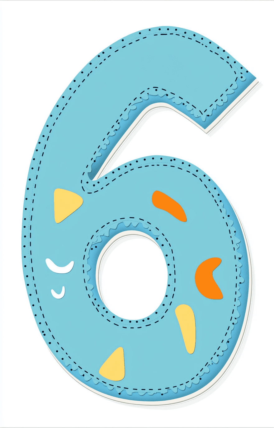 Number Golden original repeating artwork
