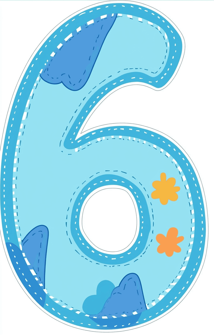 Number Sprint original repeating artwork