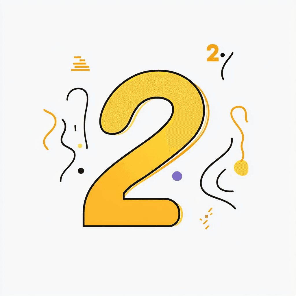 Cute Number Duo original repeating artwork