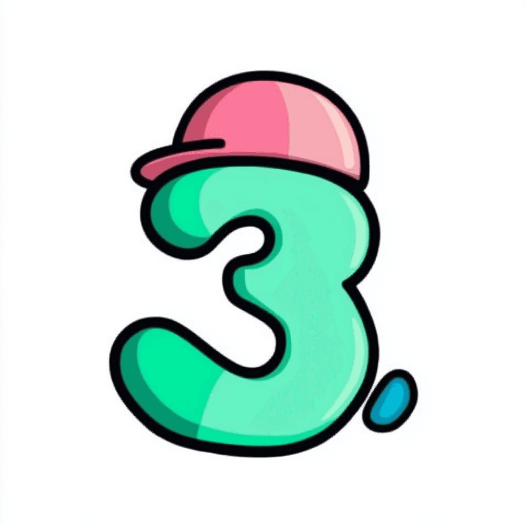 Cute Number Avenue original repeating artwork