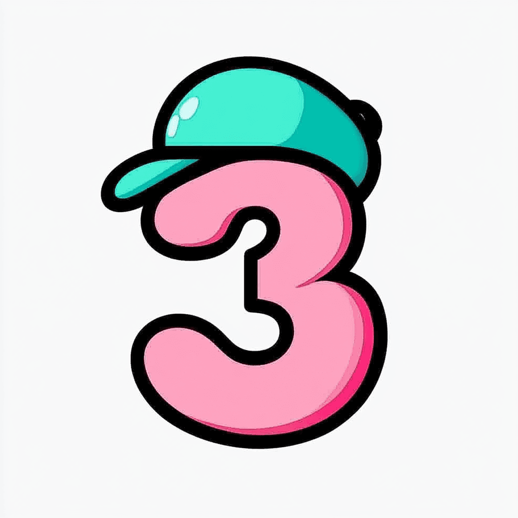 Cute Number Bright original repeating artwork