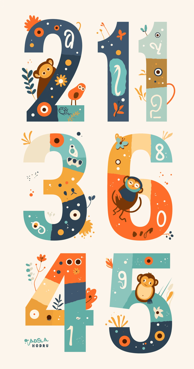 Animal Number 136 original repeating artwork