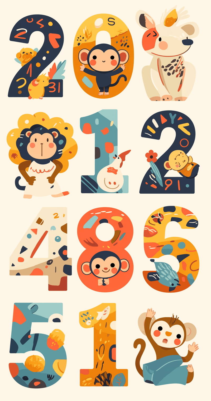 Animal Number 147 original repeating artwork