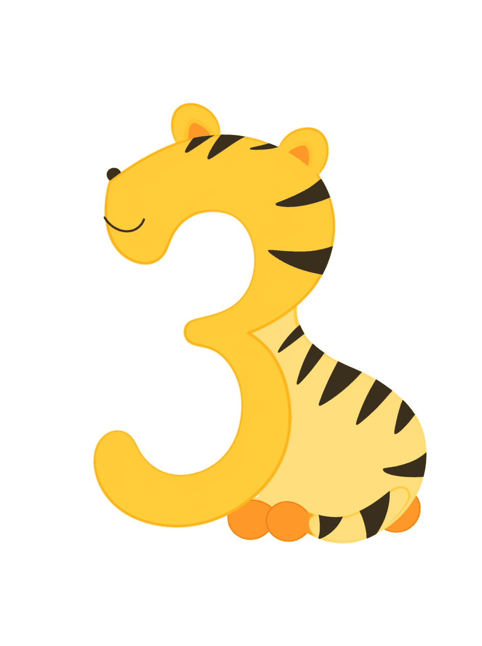 Animal Number Carnival original repeating artwork