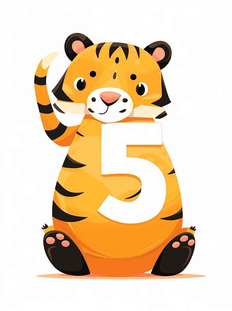 Animal Number Loop original repeating artwork