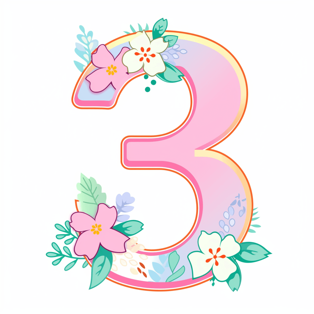 Number Noon original repeating artwork