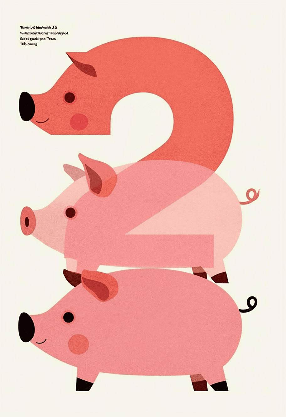 Animal Number 017 original repeating artwork
