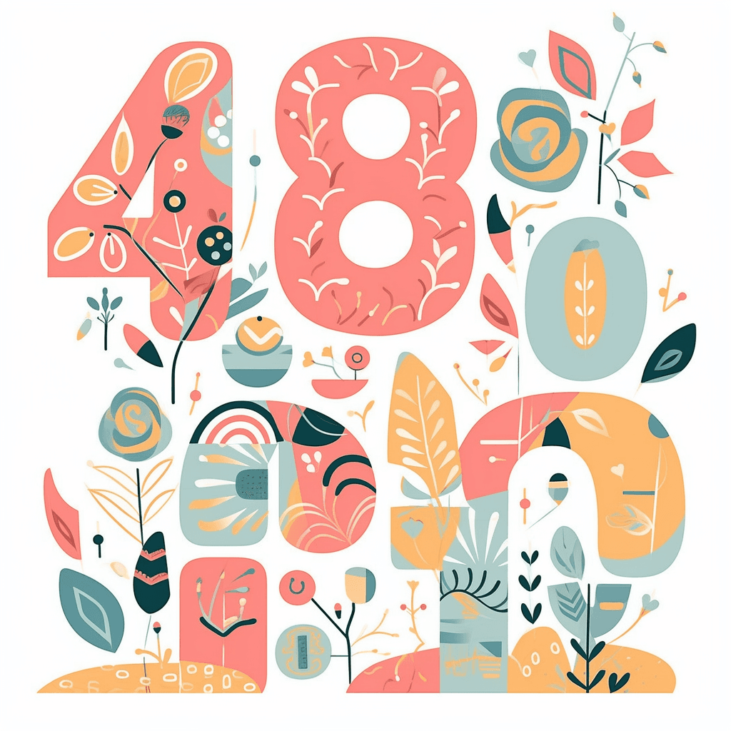 Number Shine On original repeating artwork