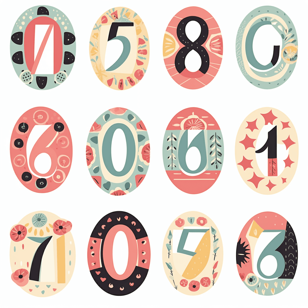 Number Slide original repeating artwork