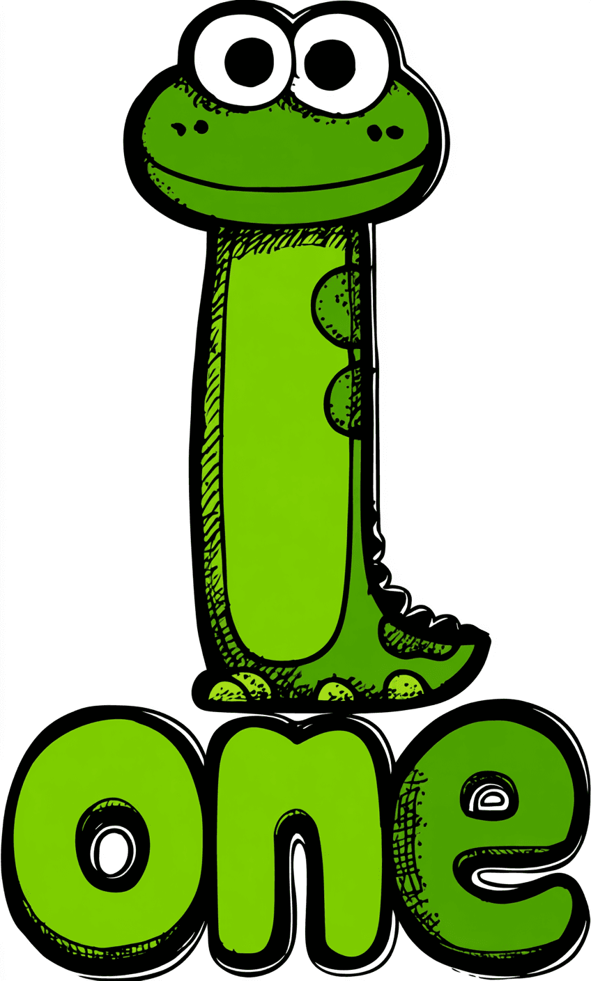 Animal Number Label original repeating artwork