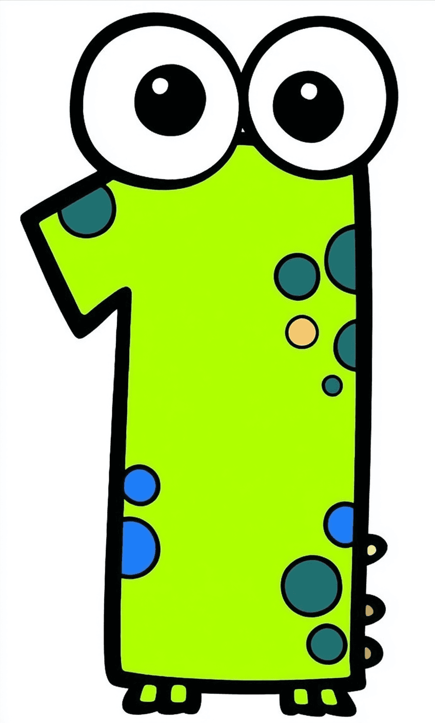 Animal Number 123 original repeating artwork