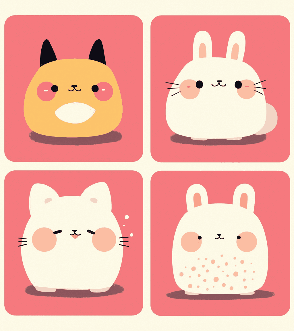Cartoon Bounce original repeating artwork