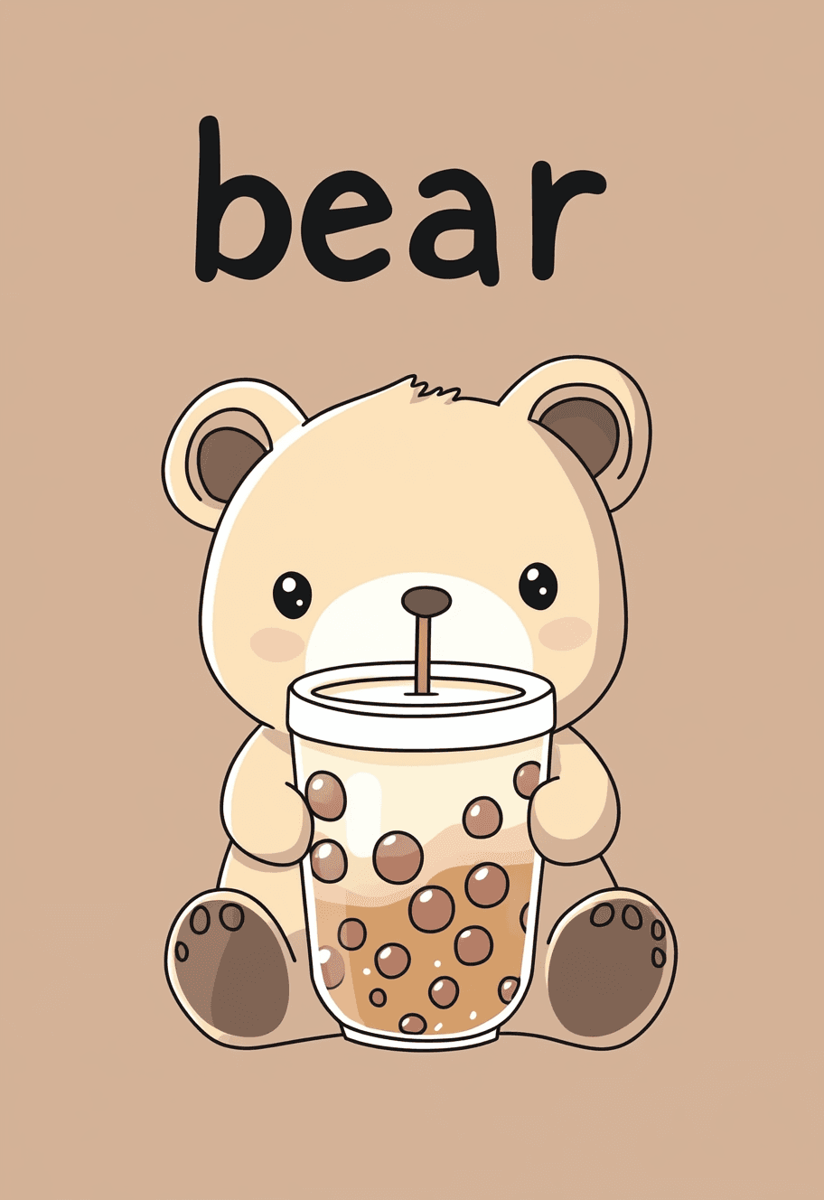 Milk Tea original repeating artwork