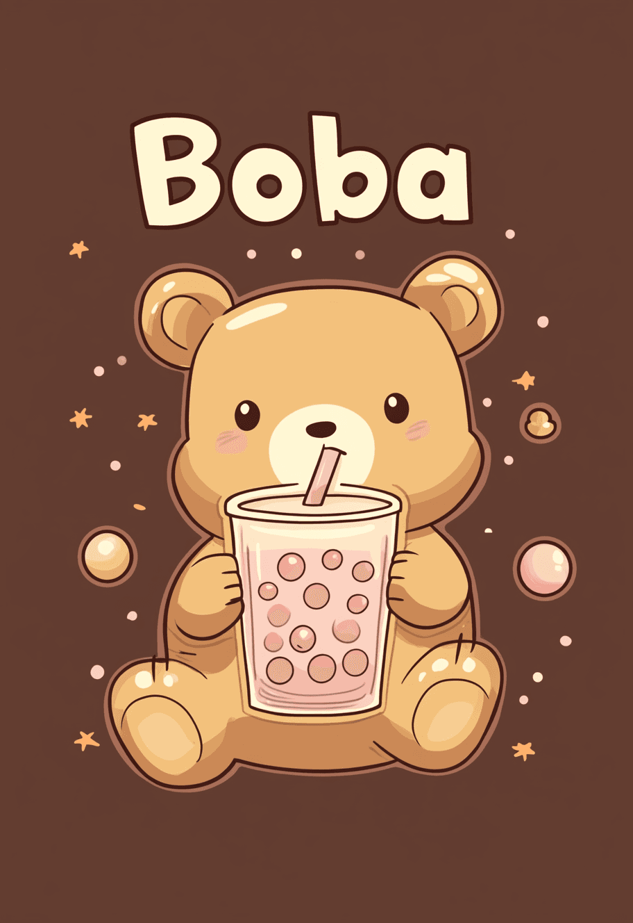 Milk Tea Party original repeating artwork