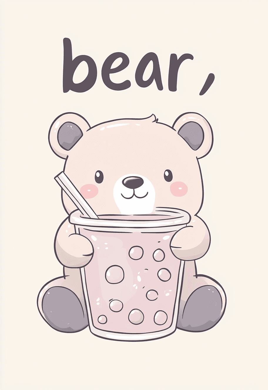 Milk Tea Team original repeating artwork