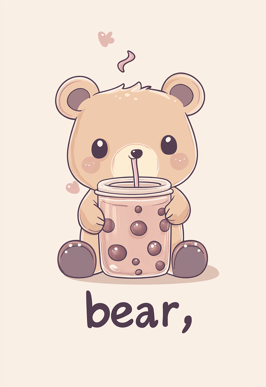 Milk Tea Club original repeating artwork
