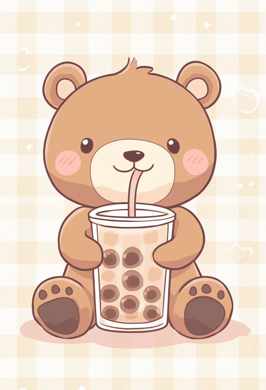 Cute Bear Line original repeating artwork