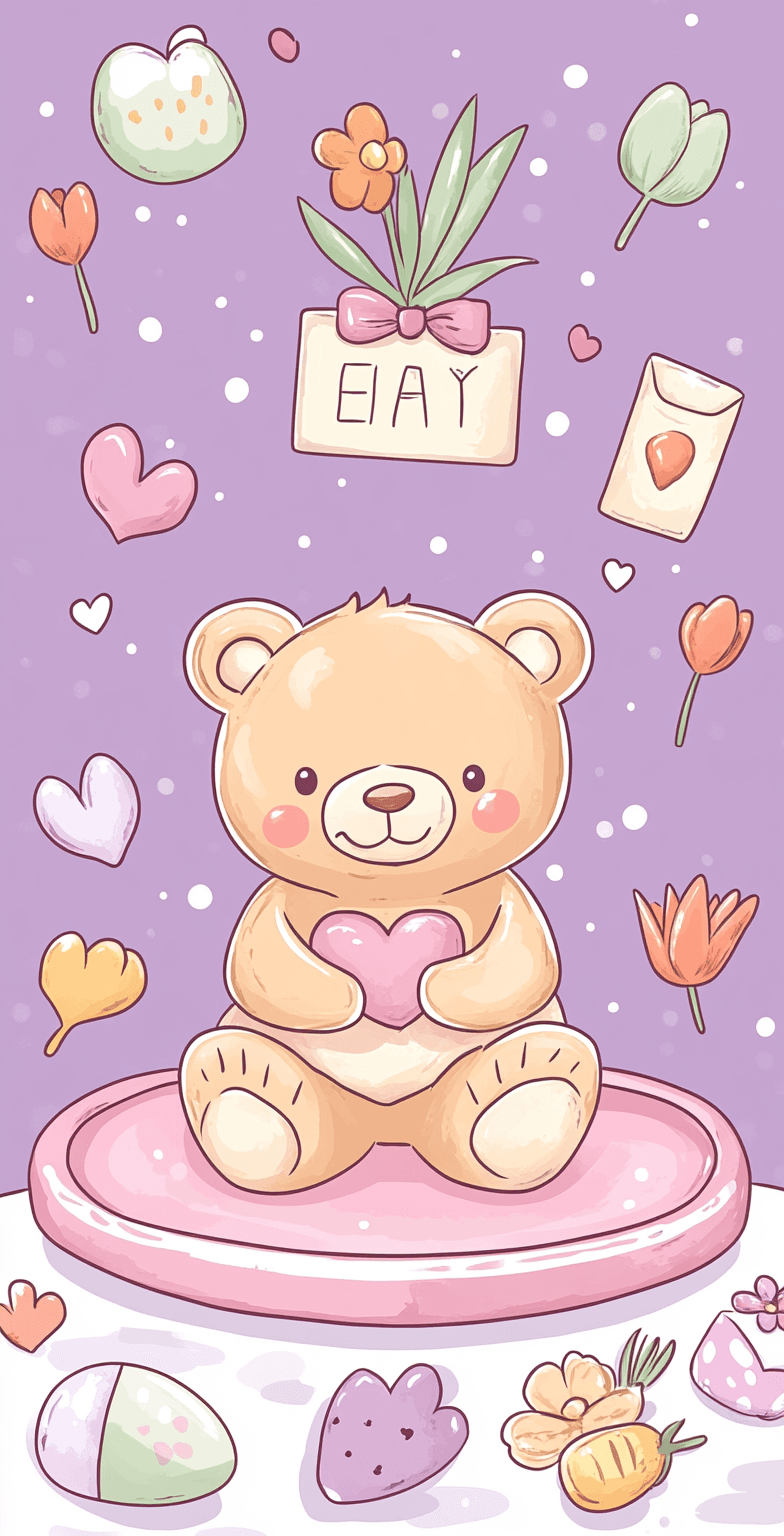 Cute Bear Go original repeating artwork