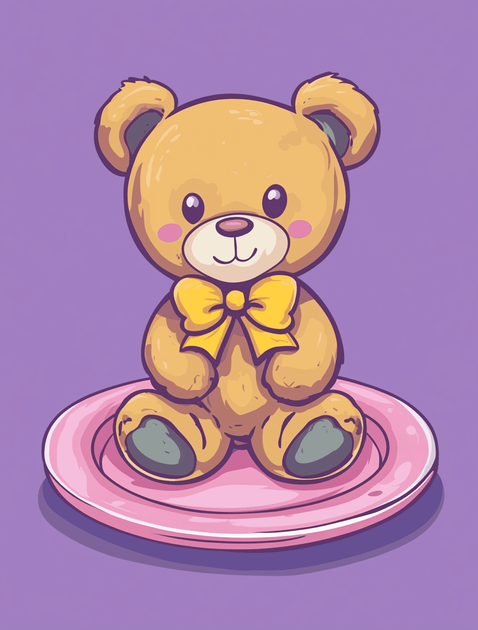 Cute Bear Grow original repeating artwork